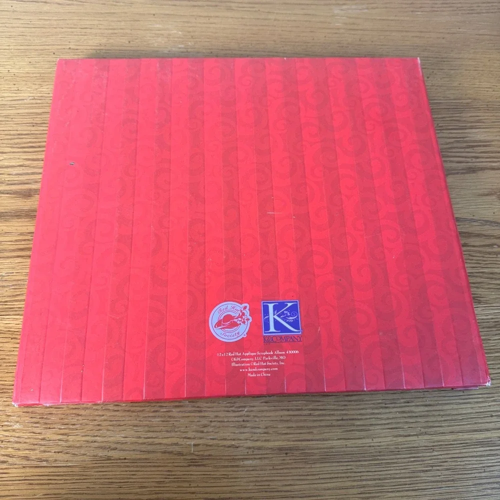 K&Company Red Hat Society Applique Scrapbook Album 12x12 Red Purple